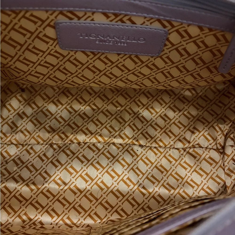 Tignanello Saffiano Leather Purple Purse - Picture 5 of 11